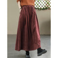 Lose Slim Fit Slimming High Waist Cramp Corduroy Grande Jupe Swing