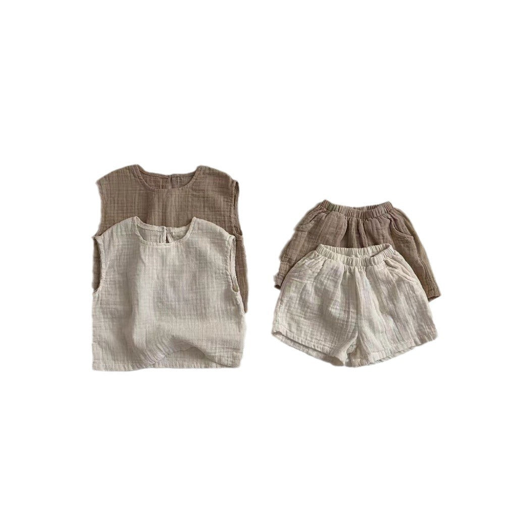 Un short de vest respirant set All-matching Des enfants confortables