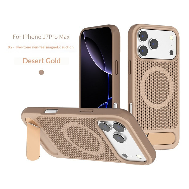 Cas de téléphone à sensation cutanée avec un support d'inclinaison