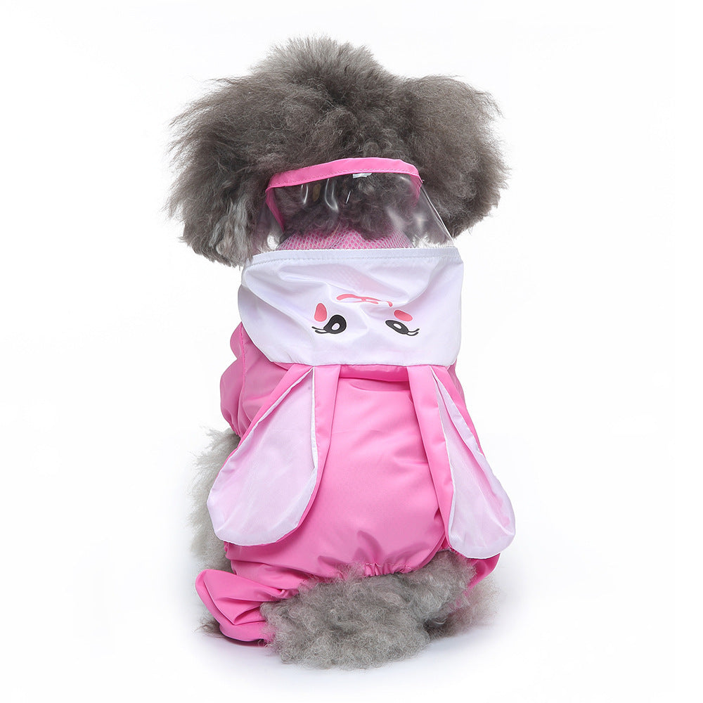 Pet Sound Dog Raincoat à quatre pattes Reflective Raincoat Pattern Dog Four Seasons Universal