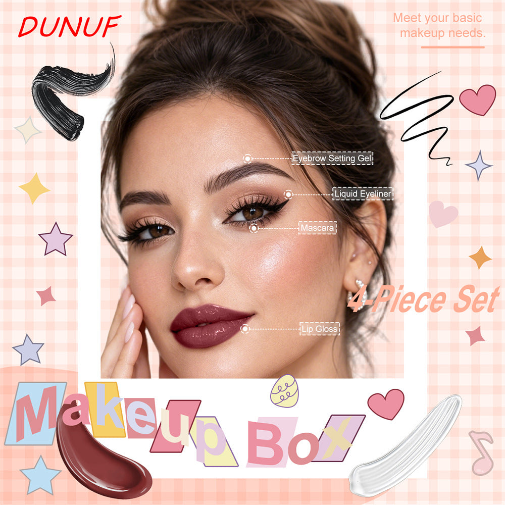 Mascara Eyeliner liquide Lip Gloss Makeup Set