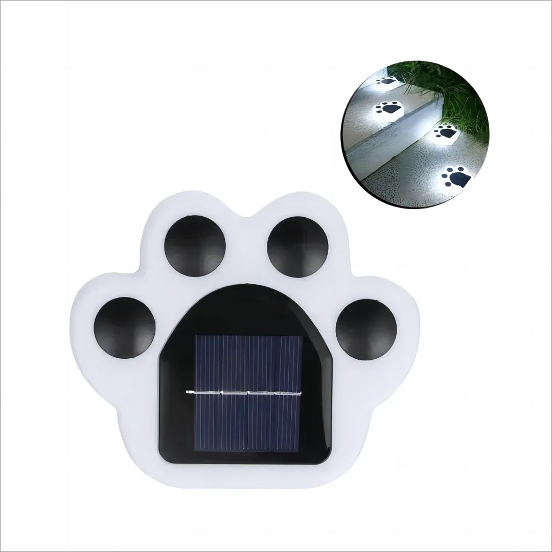 LED Solar Garden Light Outdoor Waterproof Garden Décoration Dog Cat Animal Paw Print Light