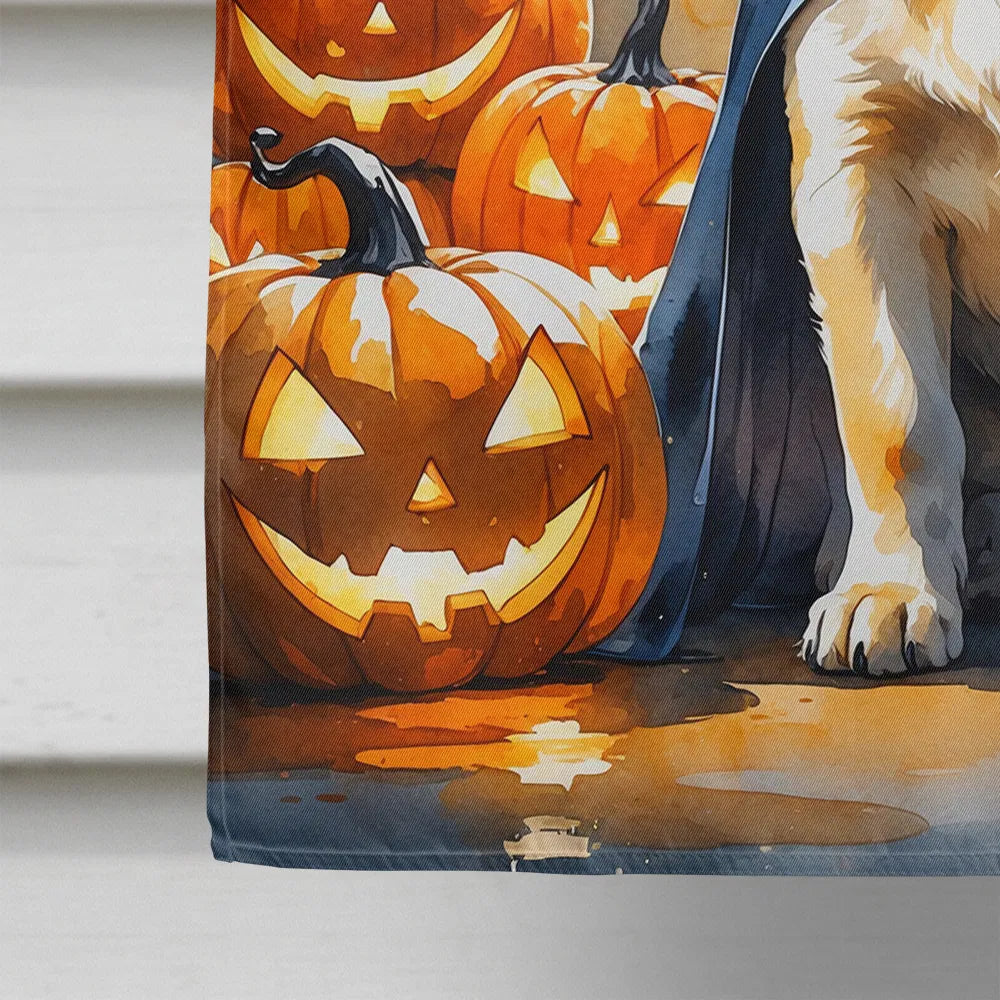 Yellow Labrador Retriever Puppy Halloween Maison Drapeau Grand Porc Manches Pole décoratif Ou
