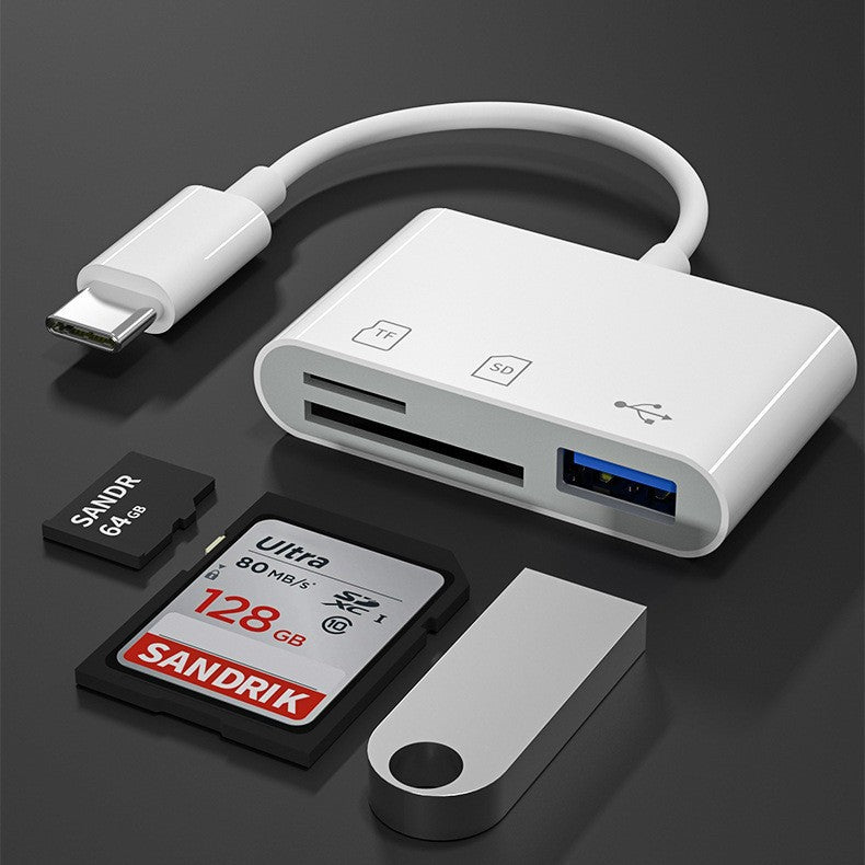 Comprimé DCF Card Camera TF Card Reader U Disk 3-en-1 Extension carte mémoire