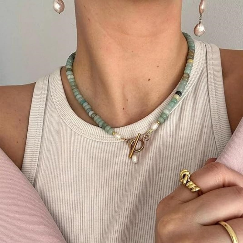Collier en pierre naturelle Turquoise Pearl