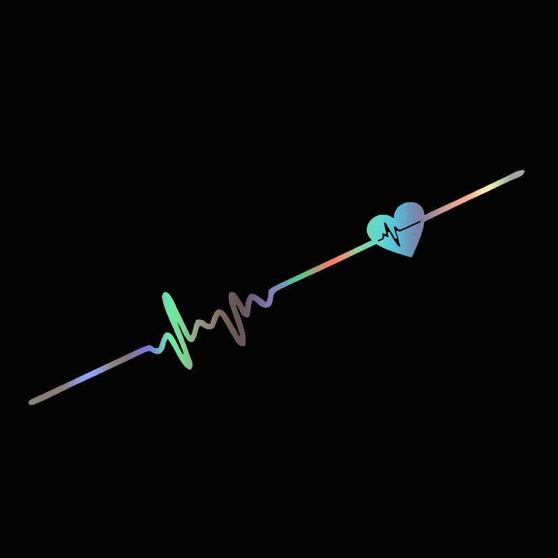 Stickers Auto ECG Creative Heartbeat Motorcycle Bumper décoratif