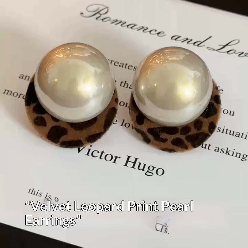 Boucles d'oreilles style coréen Retro Leopard