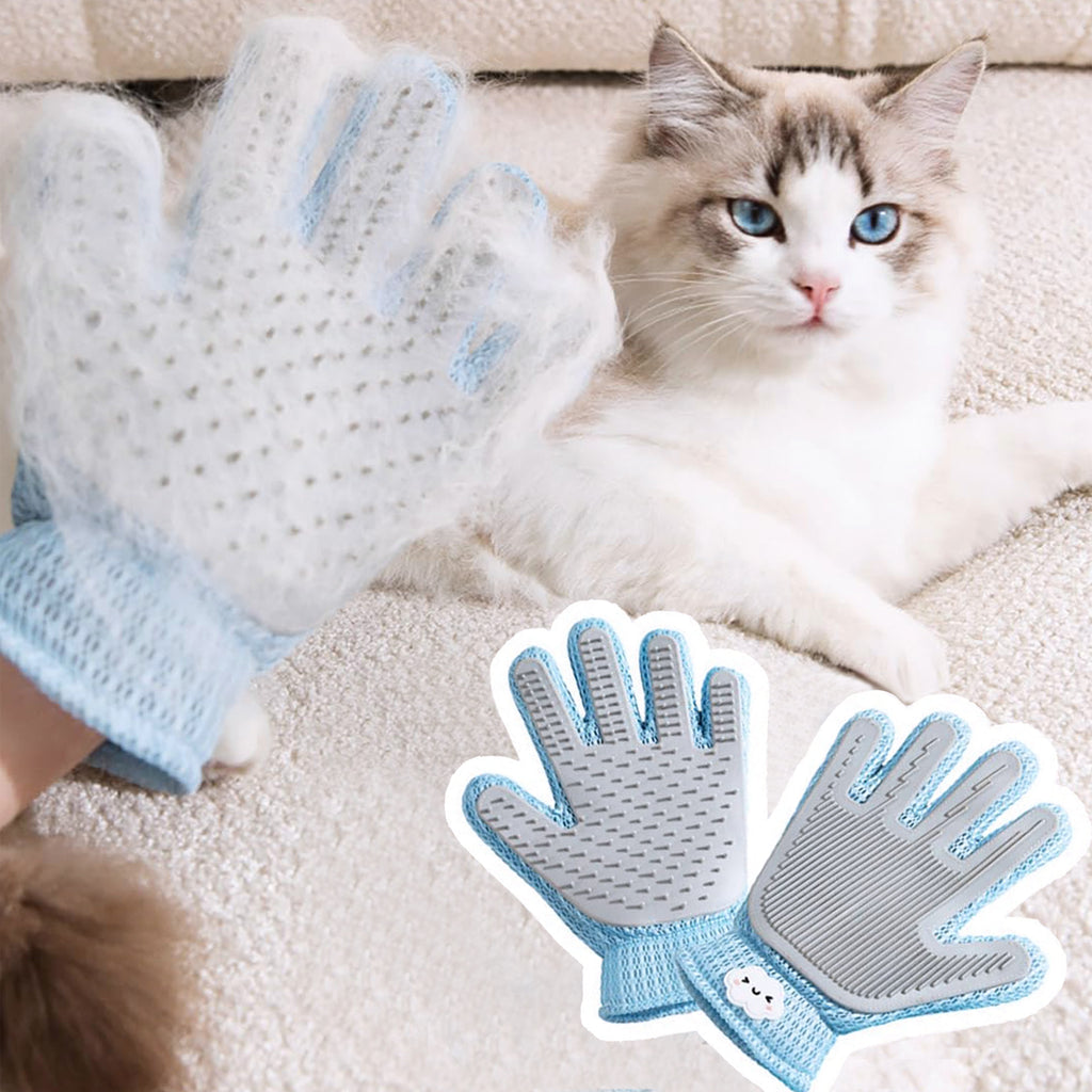 Gant de grooming 2in1 double côté pour animaux de compagnie
