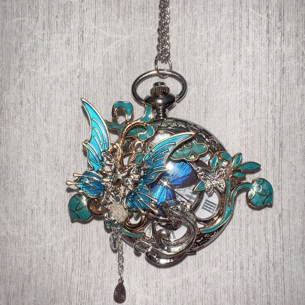 Un cadeau de papillon personnalisable pour une montre de poche en plume de style chinois