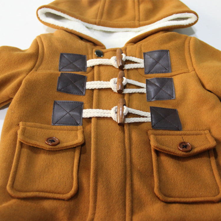Manteau à capuche doublé de polaire pour garçons