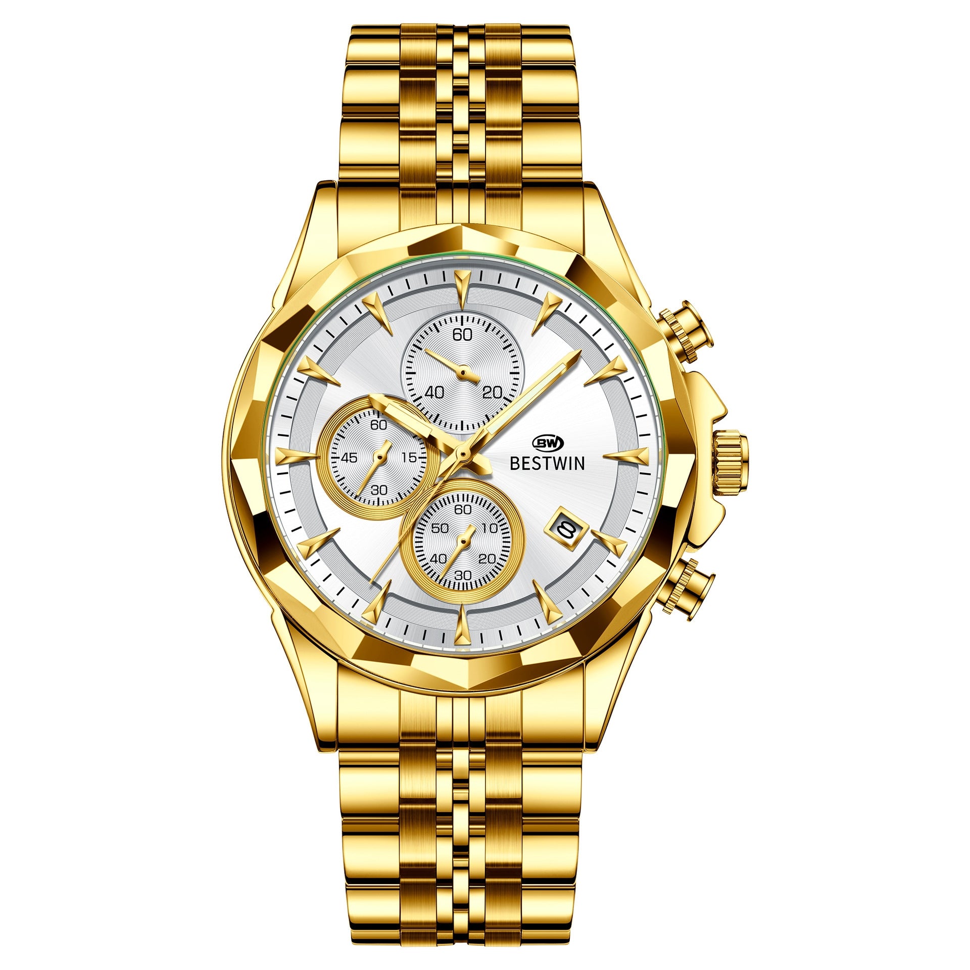 Homme Lumineux Montre personnalisée à six mains Élégante et accrocheuse