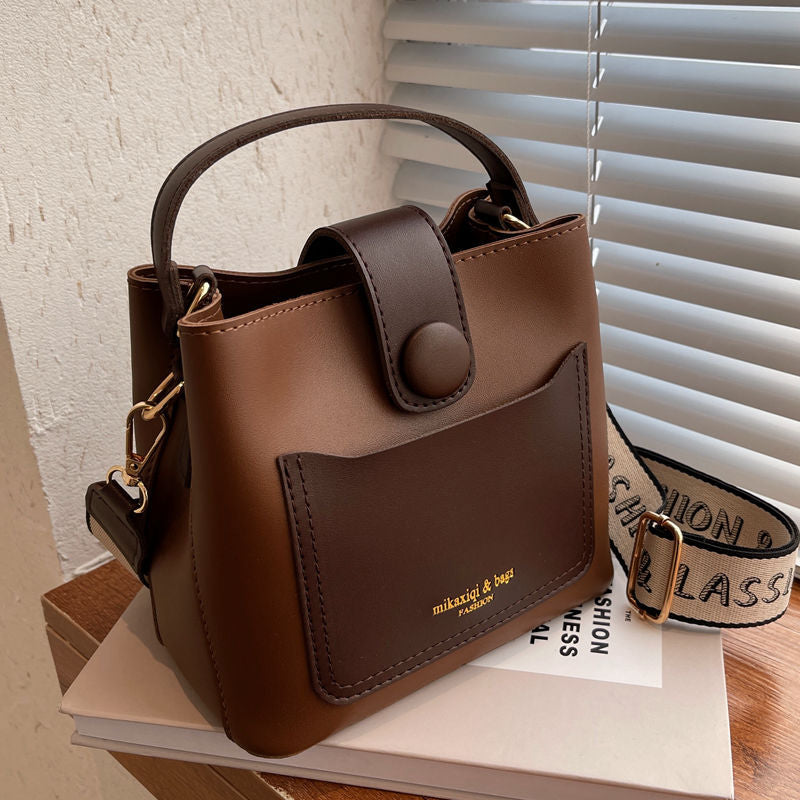Sac à bandoulière large Sac à seau simple Chic