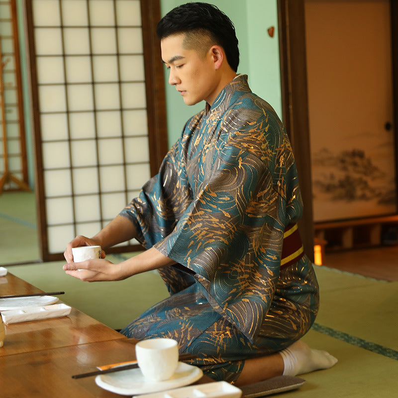 Japonais Kimono homme traditionnel Kimono formel porter des feux d'artifice d'été Kimono Suit