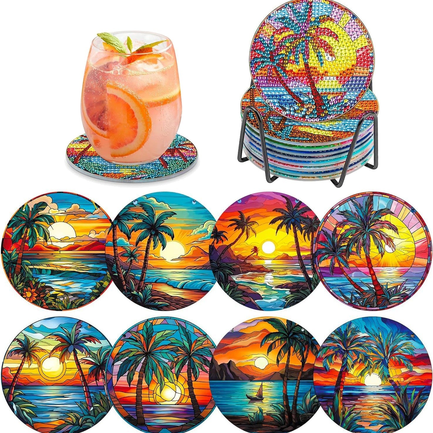 Diamant Art Dessin Coaster avec support