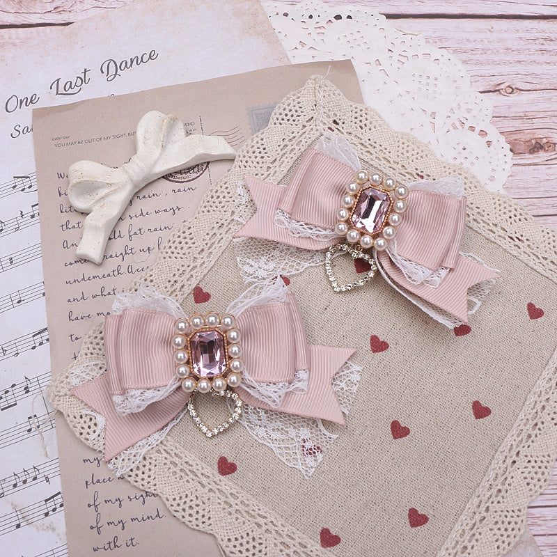 Sweet Mignon Massure Headdress Lace Bow Strass