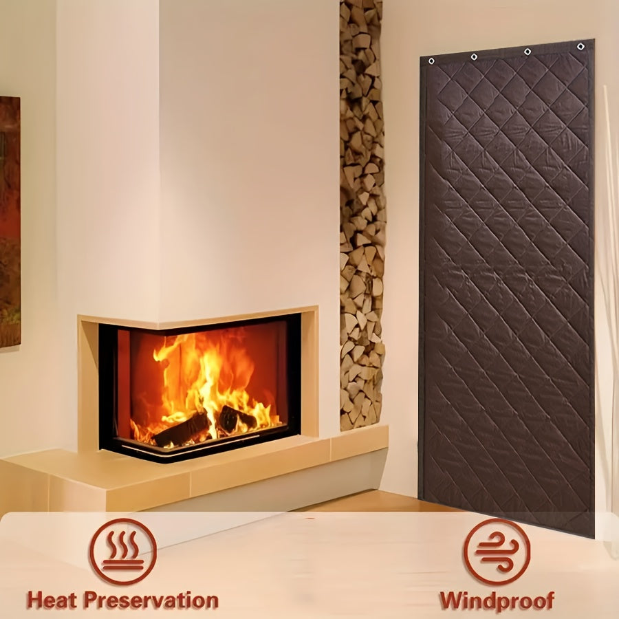 Rideau de porte thermique en coton Oxford