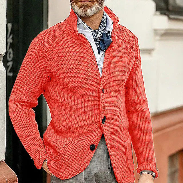 Veste de sweater en lapelle tricotée pour homme d'automne et d'hiver d'Amazon