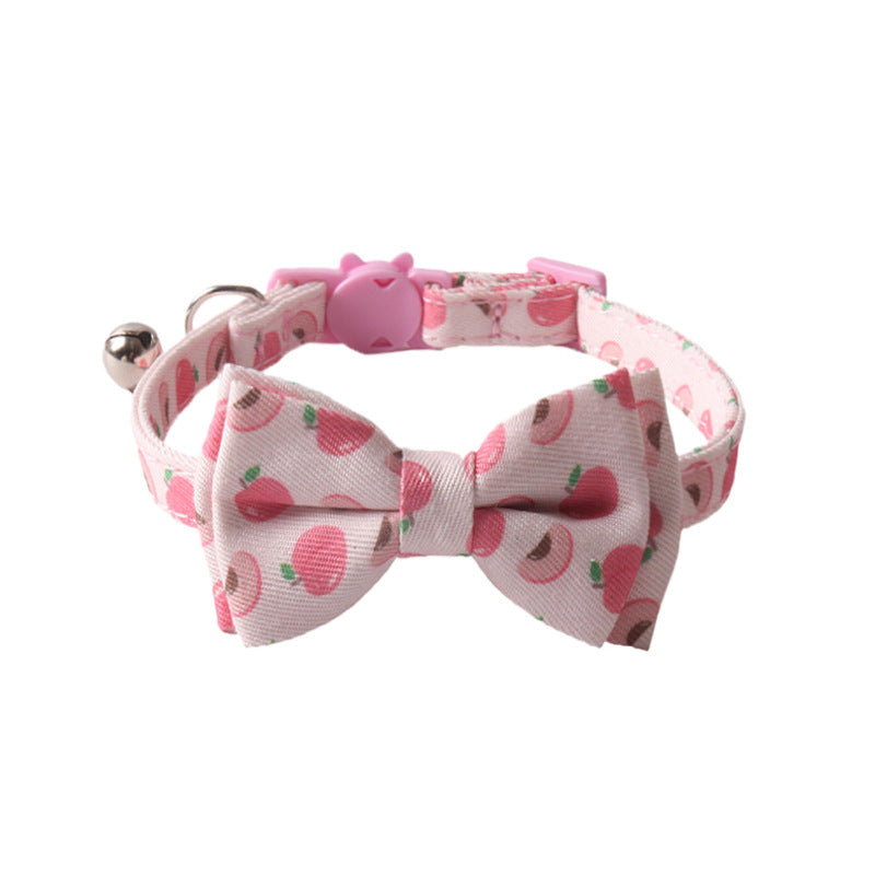Collier pour animaux de compagnie Fruit coloré série Bow Triangular Binder
