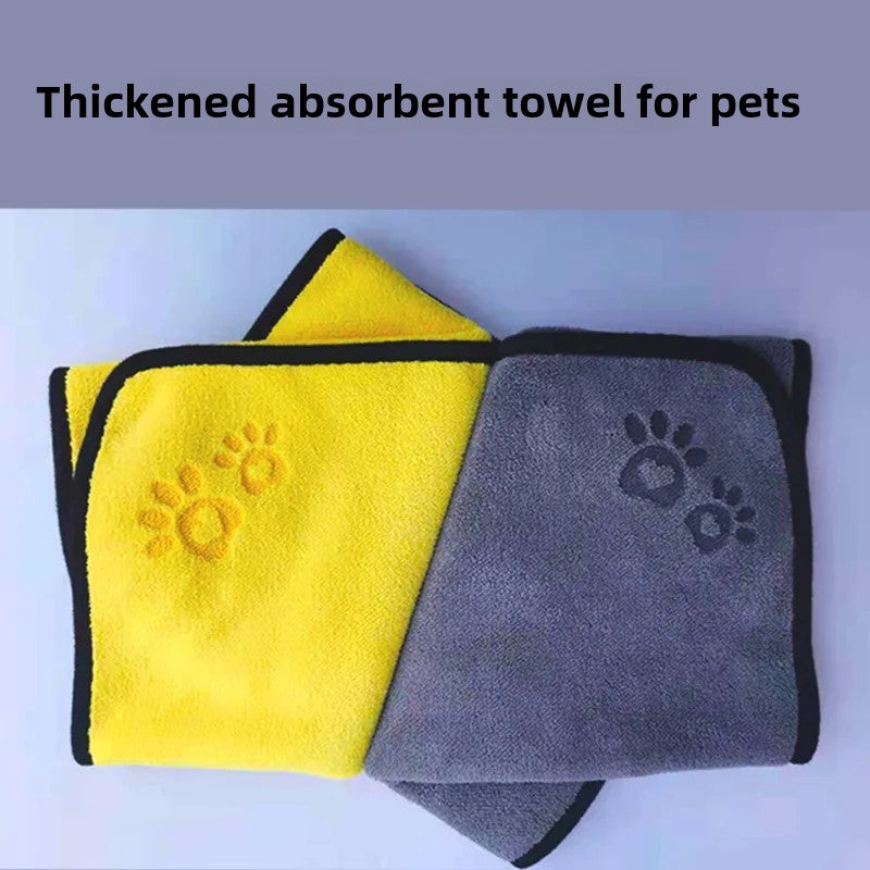 Fournitures pour animaux de compagnie Serviette absorbante Chien et baignoire de chat Serviette de bain fibre absorbante