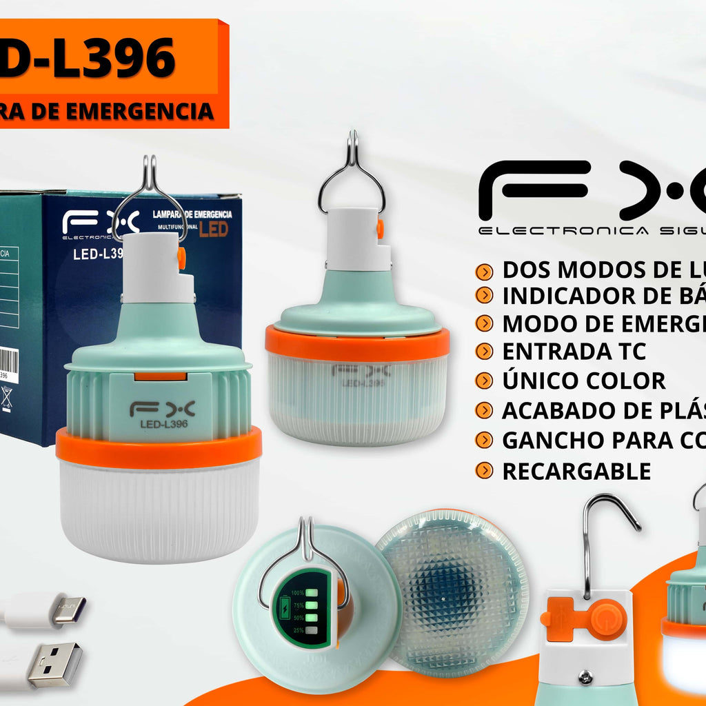 Ampoule d'urgence rechargeable avec double mode d'éclairage