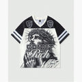 T-shirt lettre Retro Polyester Mesh American Retro