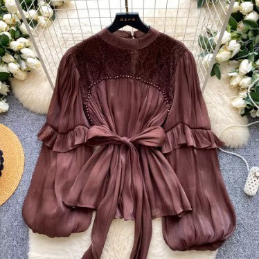 Chemise à manches longues pour femmes