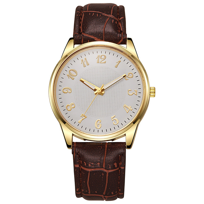 Quartz Hommes Style Business Alliage Lumineux Wristwatch de luxe avec une sensation de bracelet en cuir