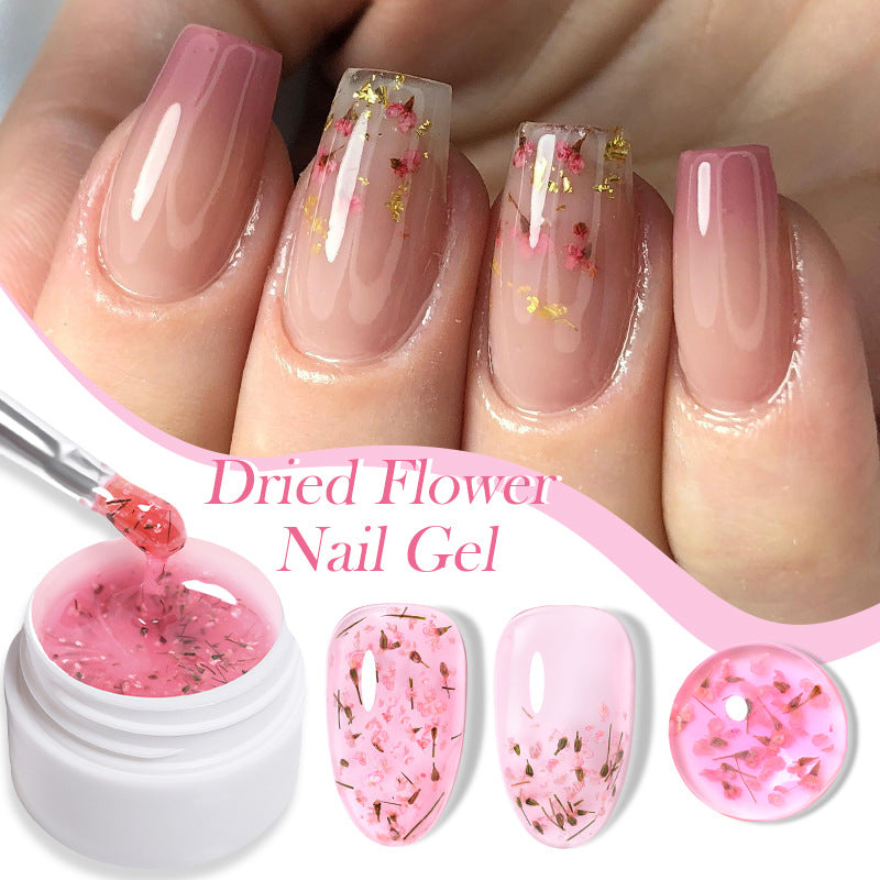 Gel de fleur séché aux ongles