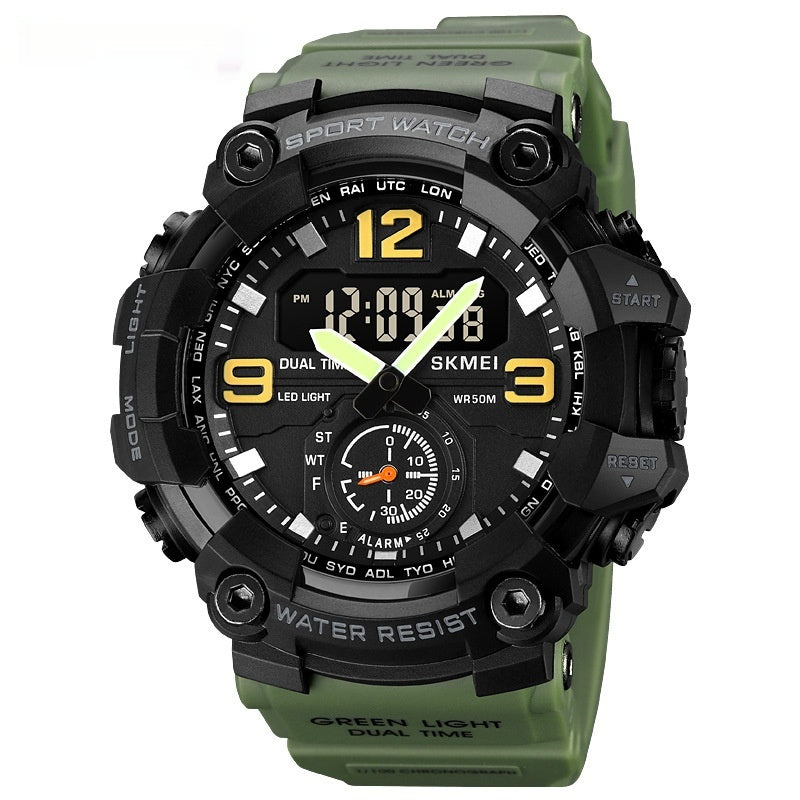 Multifonctionnel Dual-Movement Sports Montre électronique pour hommes