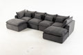 129,8" Largeur Cloud Couch Oversize Modular Sectional Canapé Vrai Relax Comfy Coupes Wide&De
