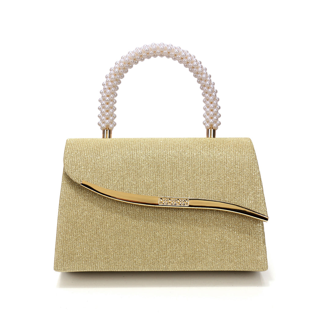 Petit sac carré avec détails de bande métallique