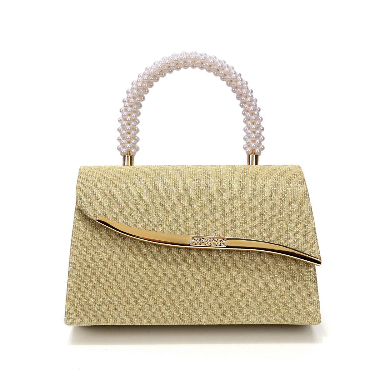 Petit sac carré avec détails de bande métallique