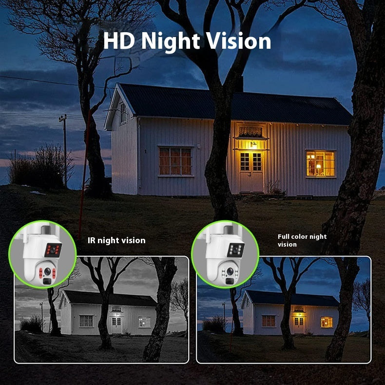 Outdoor Remote Wireless Waterproof Full Color Night Vision 10x Zoom 6MP Surveillance