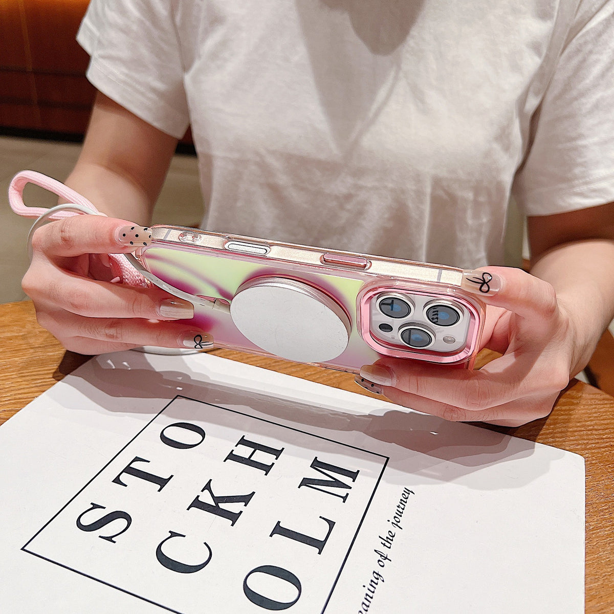 Étui de téléphone Chameleon Ombre Léger Tout inclus résistant à la chute transparent