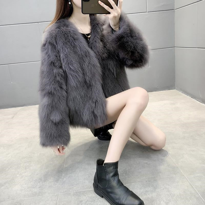 Manteau de laine courte d'hiver pour femmes