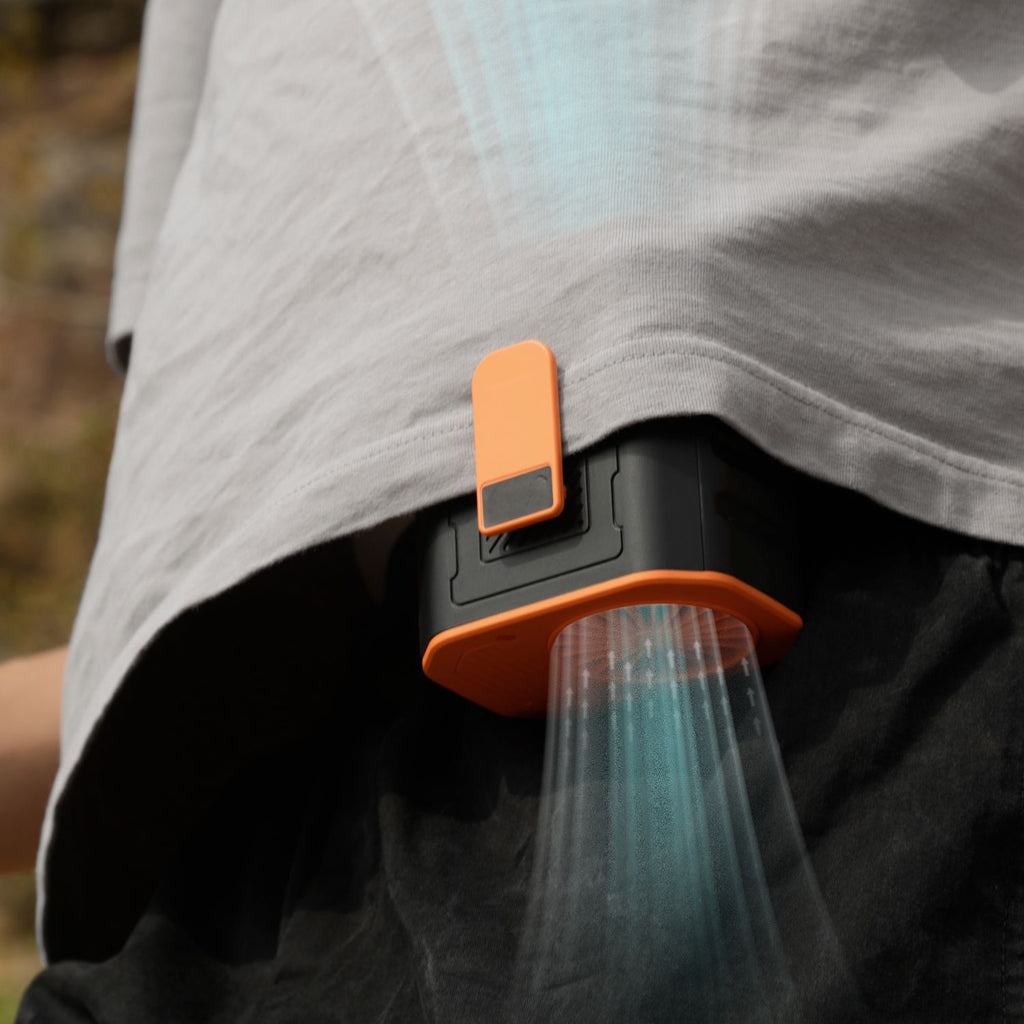 Ventilateur de suspension de taille noir-orange et noir-vert 5 lames 3 engrenages 4000-6000mAh moteur sans brosse