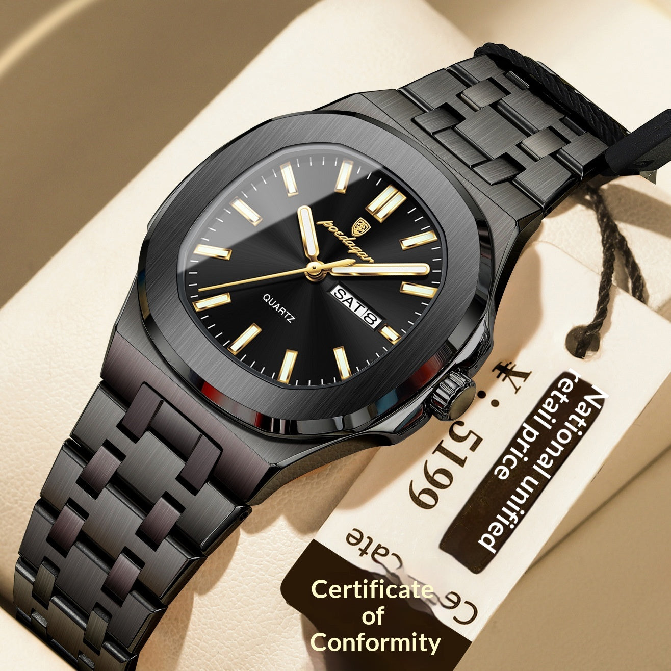 Montre ultra-mince avec étanche Et caractéristiques lumineuses