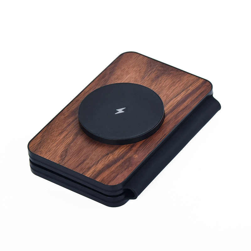 Chargeur sans fil magnétique à trois en un Walnut Chargeur sans fil pliable portable