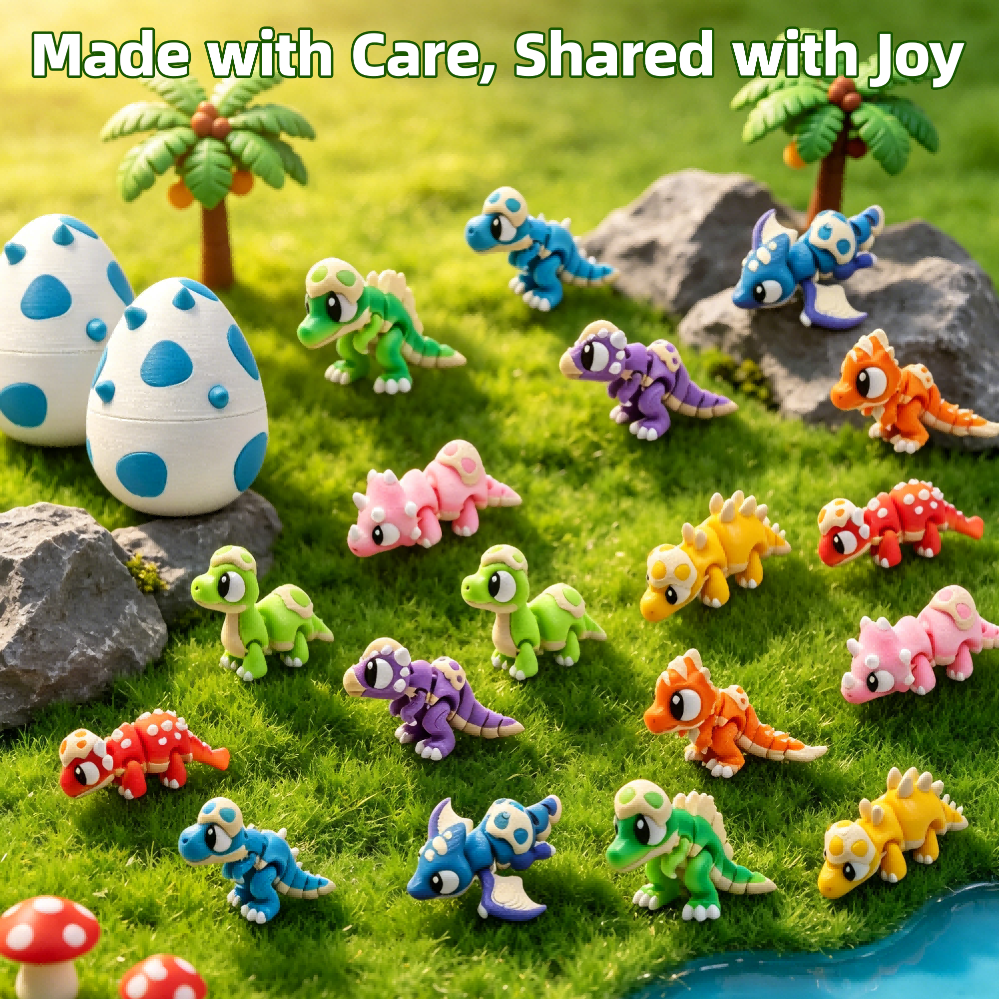 18 Mini Dinosaure Figures 2 Oeufs