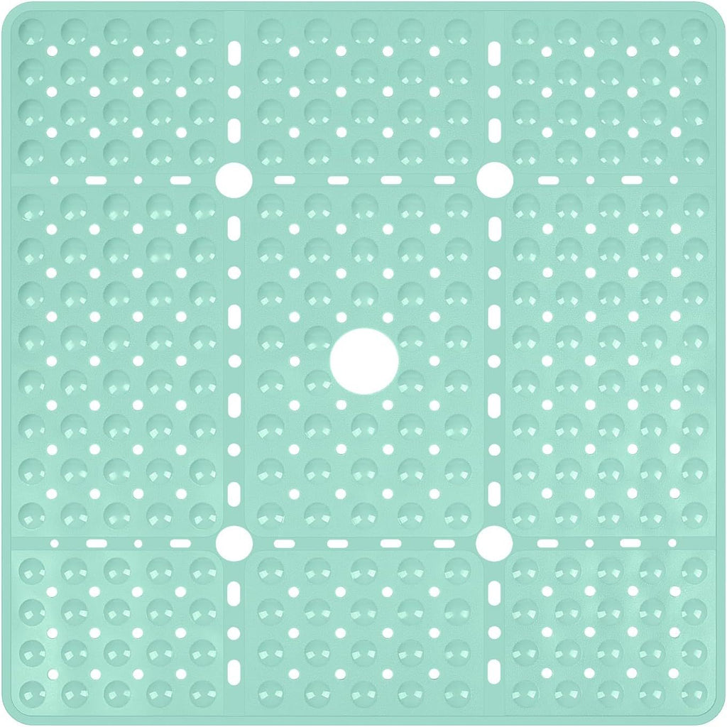 Tapis de salle de bain carré anti-dérapant Rug Toilette Suction-tasse Pad pied avec trous de drainage