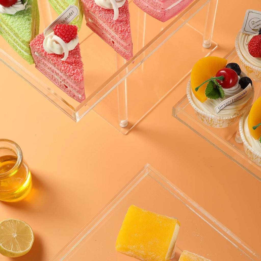 Bac de stockage transparent acrylique pour dessert tables
