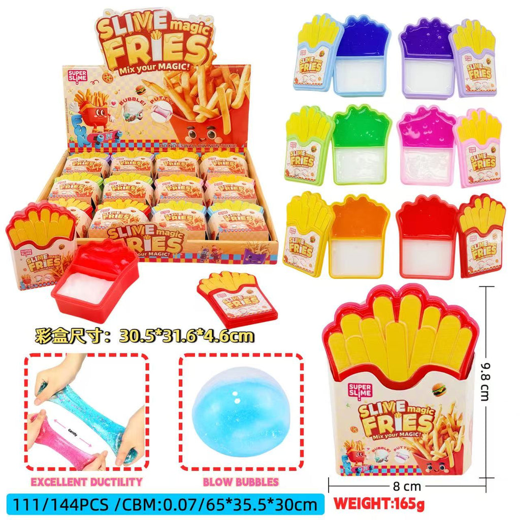 Simulation French Fries Box Crystal Slime Toy