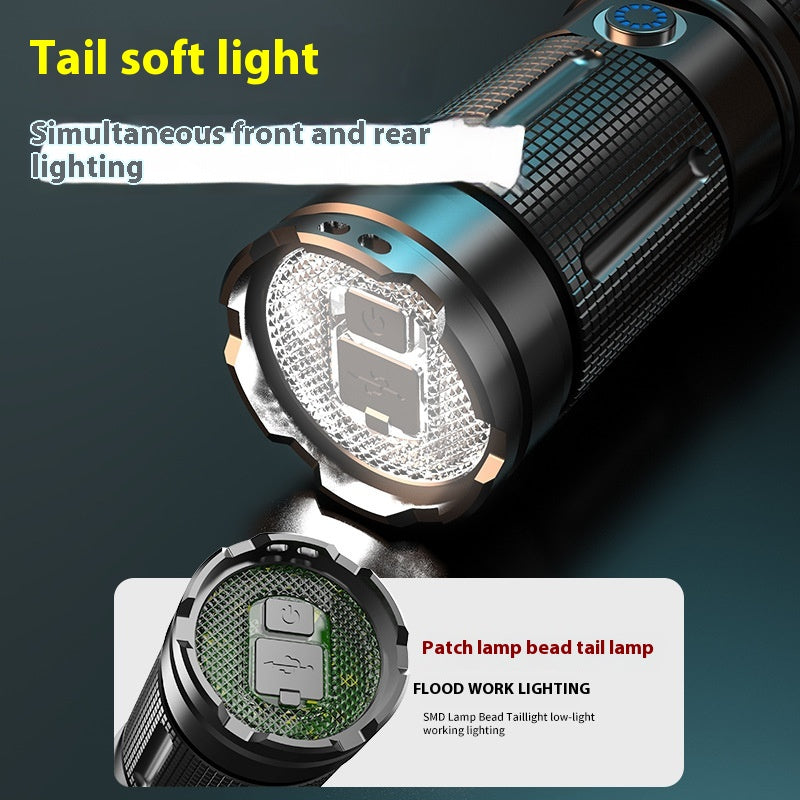 Strong Light Super Bright Flashlight Remote Outdoor Charging High Power Portable Zoom