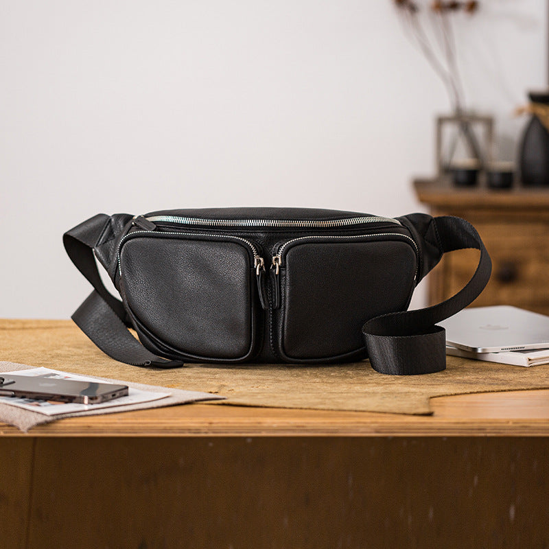 Sac Crossbody en cuir Sac de moto Sac de sport pour hommes