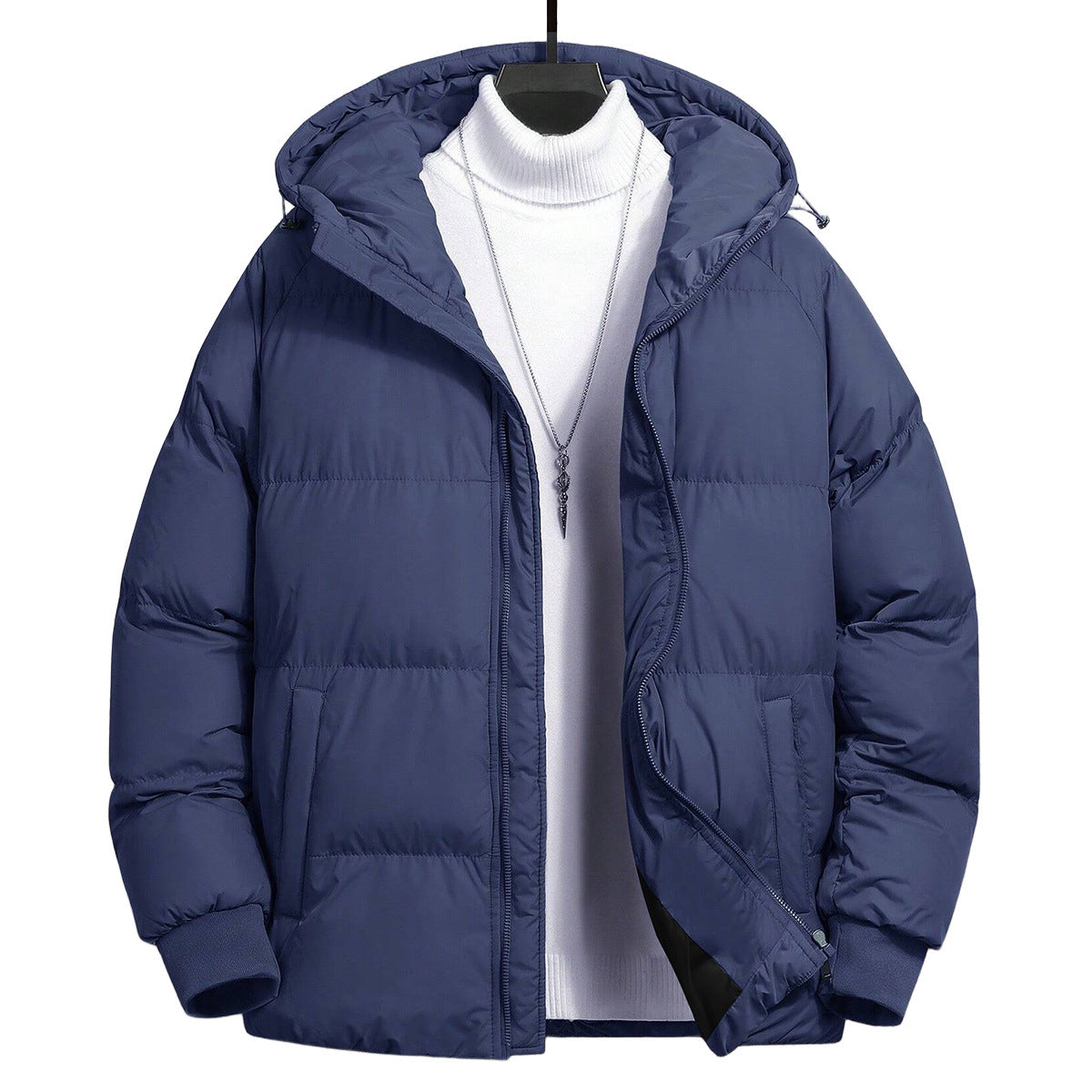 Vêtements de coton pour hommes d'hiver épais à capuche et chaud polyvalent Casual