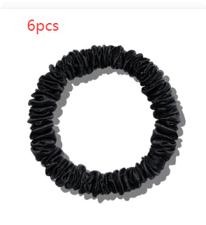 Attache de cheveux en soie 1cm Bande de cheveux en caoutchouc de petite taille