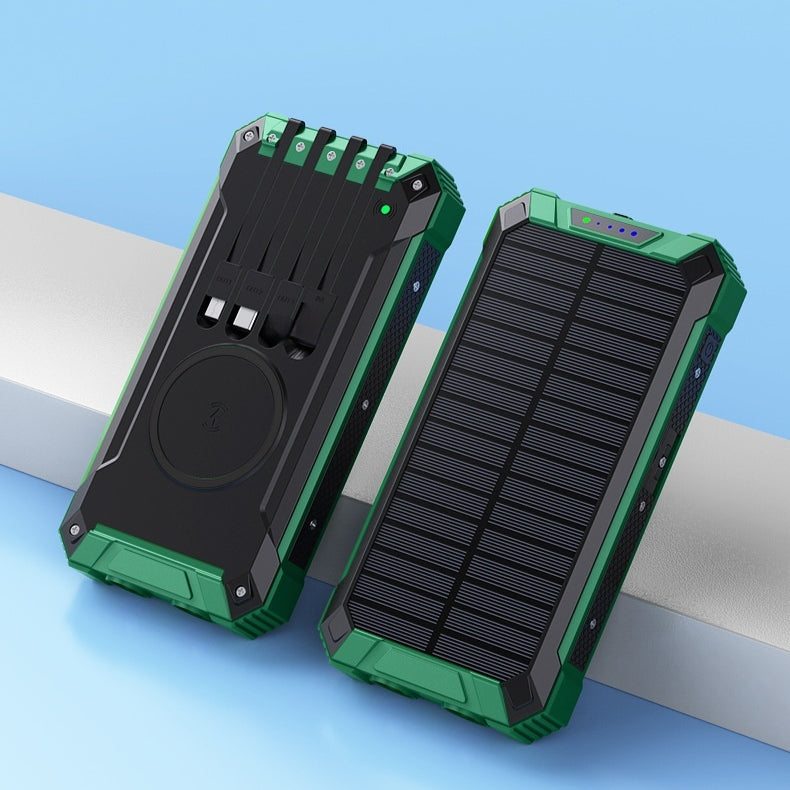 Portable Solar Power Bank Wireless Charger