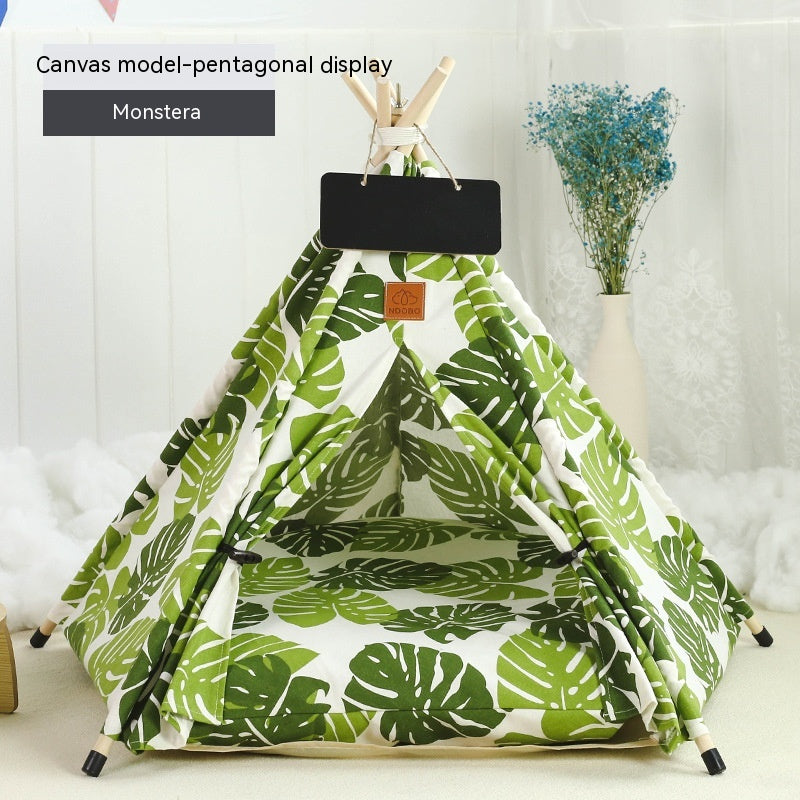 Maison de chat de tente de chat amovible et lavable Kennel Cat Villa semi-fermée Insulation Cat Ne