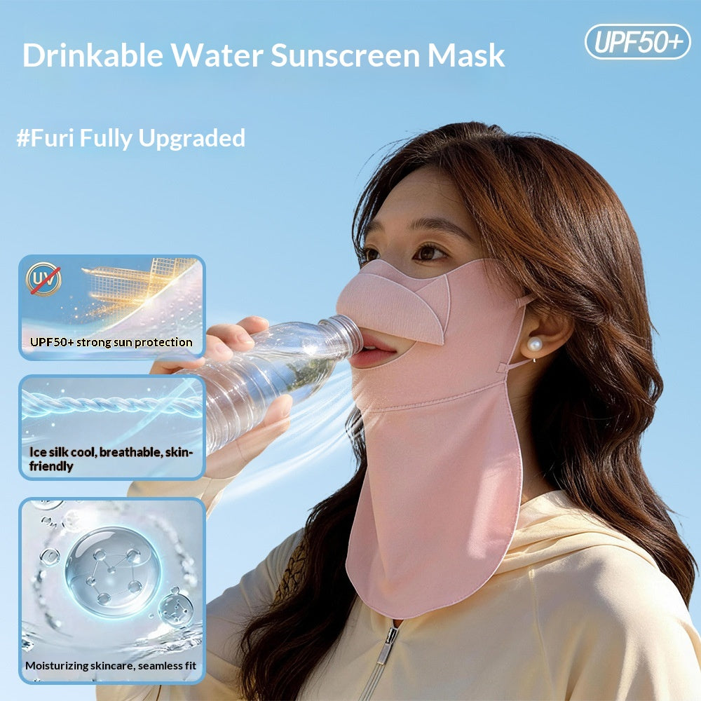 Été Pratique Boire Respirant Sun-Protective Masque visage