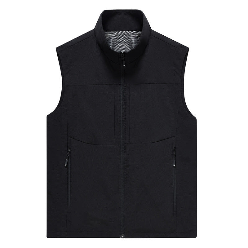 Casual Respirant Photographie de plein air Pêche Sport Cardigan Stand Collar Hommes Veste